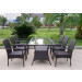 Outdoor Rattan Table and Chair Garden Wikcer Dining Set (PAD-023)