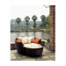 Outdoor Sofa-Polyrattan Lounge Aluminum Sofa Bed (S0049)