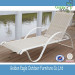 Outdoor White Rattan Beach Chair, Sun Bed