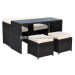 Outdoor Wicker Patio Garden Rattan Dining Table and Chair (PAD-1108)