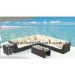 PE Rattan & Aluminum Furniture, Outdoor Rattan Sofa (BP-824)