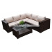 PE Rattan Modern Outdoor Leisure Patio Garden Sofa Furniture (PAS-1115)