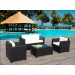 PE Rattan Outdoor Used Wicker Outdoor Sofa Set (S0032)