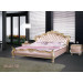 Pink Elegant Leather Royal Bedroom Furniture Double Bed (5B)