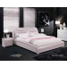 Pinky Modern Leather & Fabric Bed Double Bedroom Furniture (J308)