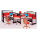 Popular Office Workstation Partition in Fabric and Glass (HF-YT600)