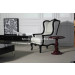 Post-Modern Wood & Leather Single Sofa (LS-120)