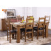 RC Solid Oak Rustic Dining Table Set