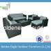 Rattan Furniture Sofa Set with Footrest