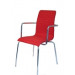 Red Metal Armchair Dining Room Chair for Sale