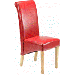 Red PU Chair/Rubber Leg Wood Chair/Wooden Chair/Chair with Best Prices