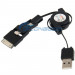 Retractable 3 in 1 Micro 30pin 8pin USB Charge Sync Cable for iPhone 5/5s/5c (LG-IP5S-009)