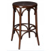 Retro Aluminum Bent Wood Bar Stool Round Seating (DC-15554)