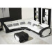 Round Armrest Hot 2seat+2seat+Corner Leather Sofa (S012)