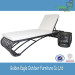 Round PE Rattan Chaise Lounge with Aluminum Frame