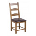 Rustic Oak Ladder Back PU Pad Dining Chair (RCCHR)