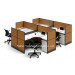 Simple Custom Office Workstation with Fabric Furnishing Panel (HF-BSP010)