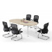 Small Modern Oval Boardroom Meeting Tables (HF-DO009)