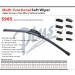 Soft Wiper Blade with 8 Replacing Adaptors