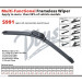 Soft Wiper Blade with Universal Clips for 98% European Car Make