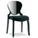 Solid Black Acrylic Ghost Chair for Dining Furniture