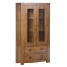 Solid Oak Glazed Display Cabinet/Wood Living Room Cabinets