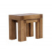 Solid Oak Nesting of 2 Tables/Oak Wood Nesting Tables