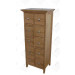 Solid Oak Wood DVD/CD Cabinet (10 Drawers) (CO5005)