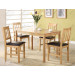 Solid Oak Wooden Dining Set, Dining Table and Chairs