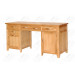 Solid Oak Wooden Double Pedestal Desk (CH02)