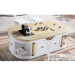 Solid Wooden Coffee Table, White Marble Tea Table (TM-A888)