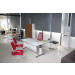 Special Style Manager Table with Leather Cushion Mobile Pedestal (OWDK2704-18)