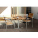 Square Restaurant Table Set-Patio/Garden Teak Wood Armchair