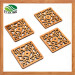 Square Shape Engrave Bamboo Cup Coaster