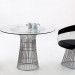 Stainless Steel Metal Round Platner Dining Table