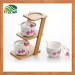 Stair Shape Bamboo Stand Spice Jar Set