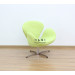 Swan Chair in Green Fabric