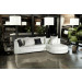 Sweet Home Hot Small Soft Corner Leather Sofa (S039)