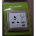 Switched Wall Socket with USB, Universal Wall Socket