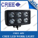 Waterproof 7" Square 60W CREE LED Work Light, off Road LED Driving Light, 9-32V LED Work Lamp