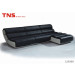 White-Black Leather Sofa (LS4A69) with Modern Design