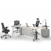 White Office Desk with a Round Meeting Table (OWDK2602-28)