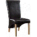 Wide Roll Back PU Chair/Bonded Leather Dining Chair/Wooden Chair