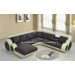 Wood Frame 3seat 2seat L Shape Leather Sofa with Armrest (S064)