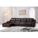 Wood Luxury Sofa Furniture Leather Living Room Corner Sofa (875)