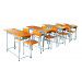 Wood and Metal School Desk and Chair (SF-59)