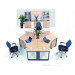 Wooden Furniture 120 Degree Office Workstation Curved Cubicle (HF-E549)