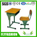 Wooden Middle Cheap Single School Desk and Chair Classroom Furniture
