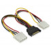 15 Pin SATA Power Male to Dual Molex 4 Pin Female