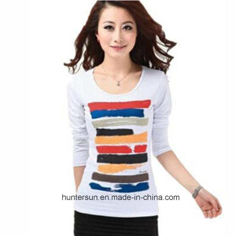 Women New Slim Fit Printed T Shirt (HT8067)